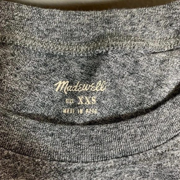 Madewell Knot Front Tee Gray Size XXS - Picture 4 of 9